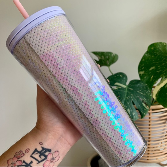 Starbucks White Sequin Holiday Tumbler 2020 - Picture 2 of 4